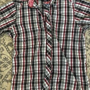Ecko Unlimited Red and Black Plaid Shirt